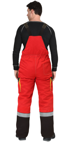 Костюм "Nerss-ТИТАН" куртка дл., п/к. красный с черным и СОП-50мм.