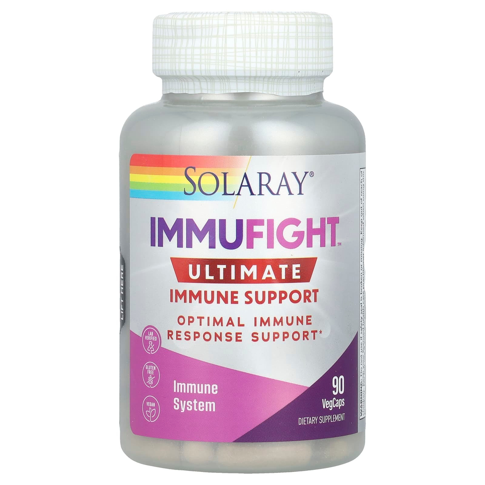 Solaray, ImmuFight ™, максимальная поддержка иммунитета, 90 растительных капсул