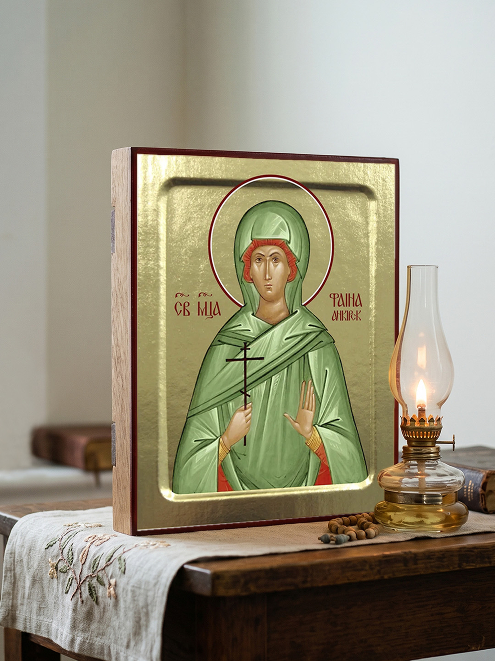Икона Фаины Анкирской, мученицы на дереве: 125 х 160 (Синопсисъ)