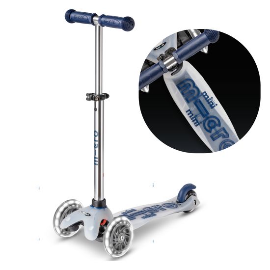 Самокат Mini Micro Deluxe Flux LED синий