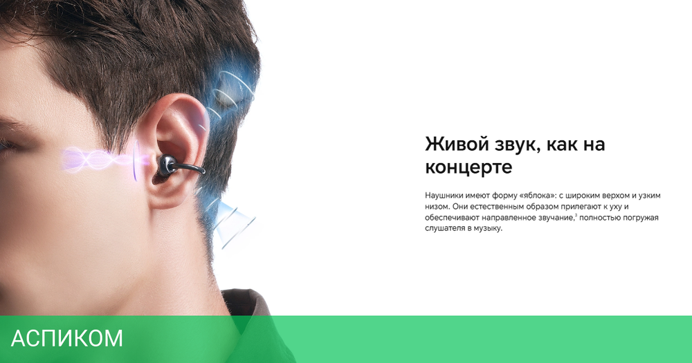 Наушники Honor Choice Earbuds Clip MAK-ME00 Black (5504ABYC)