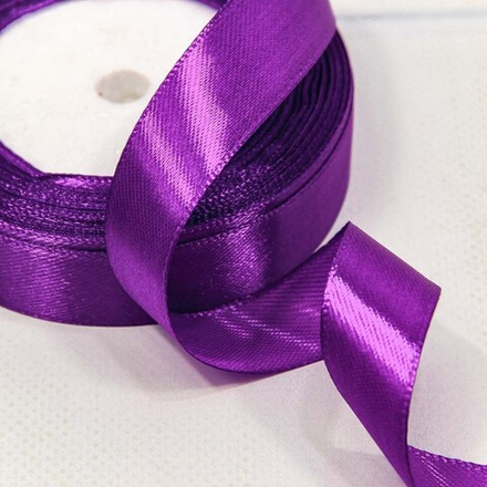 Лента атласная 2,5см*22,85м ТЕМНО-ФИОЛЕТОВЫЙ