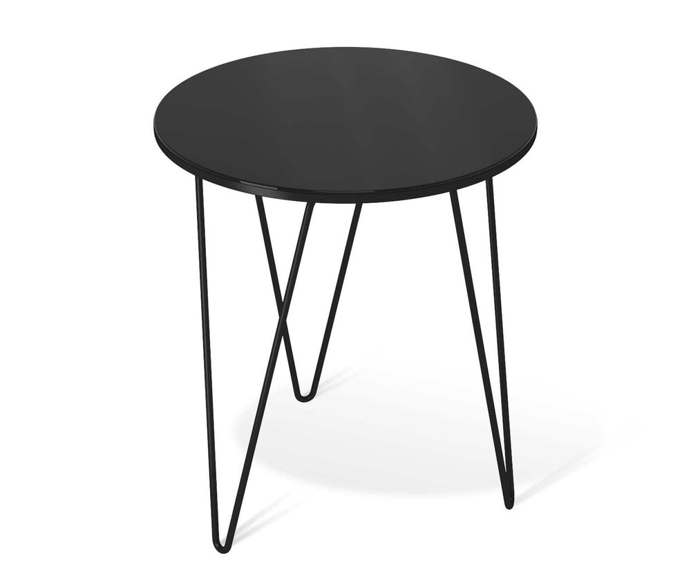 Столик журнальный SHT-CT27 (Черный муар/Черный глянец)