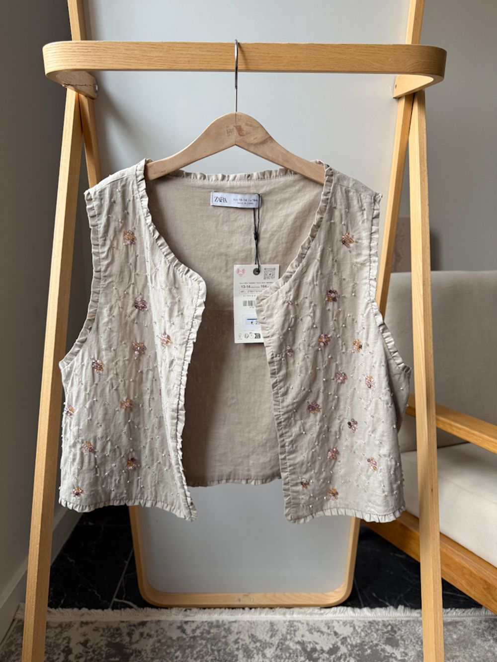 Новый хлопковый жилет Zara, 164