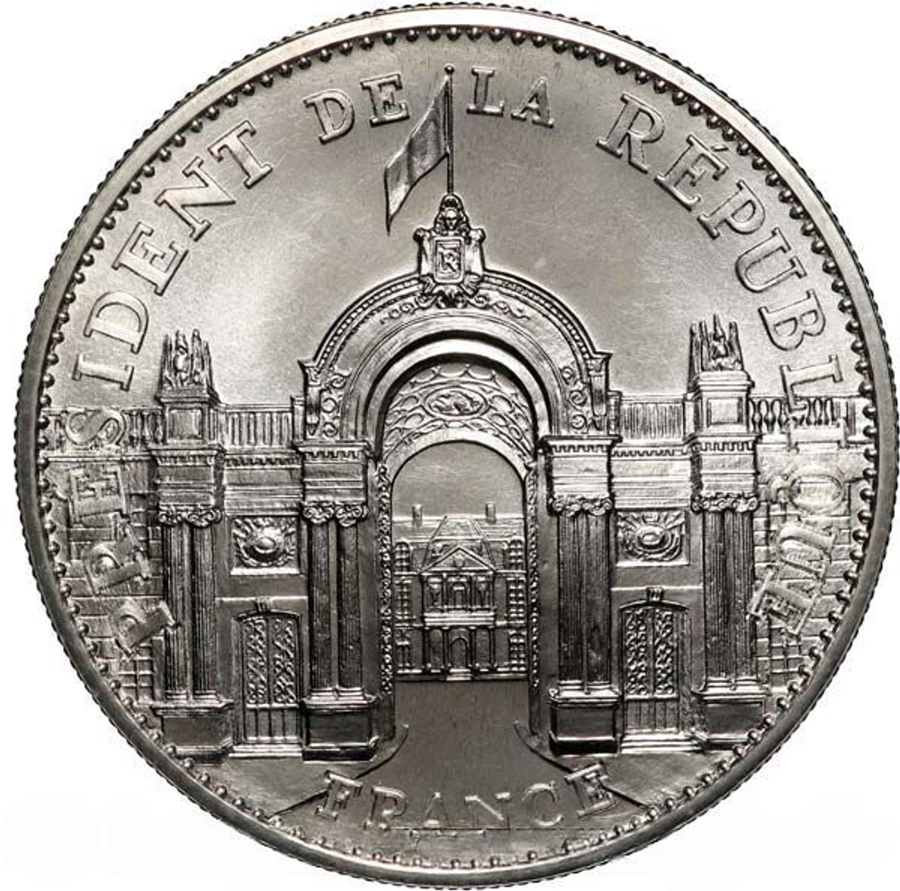 France, François Mitterrand Presidential Medal – 1988 Silver