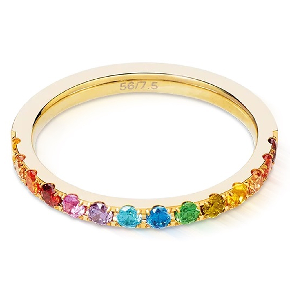 Кольцо Coeur de Lion Multicolor Rainbow-Gold 0146/40-1535 60