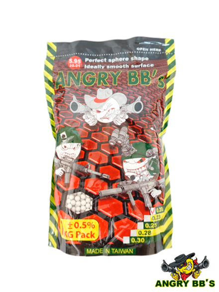 Шары Angry BB's 0,20 g (белые, 5000 шт, 1 кг, пакет)
