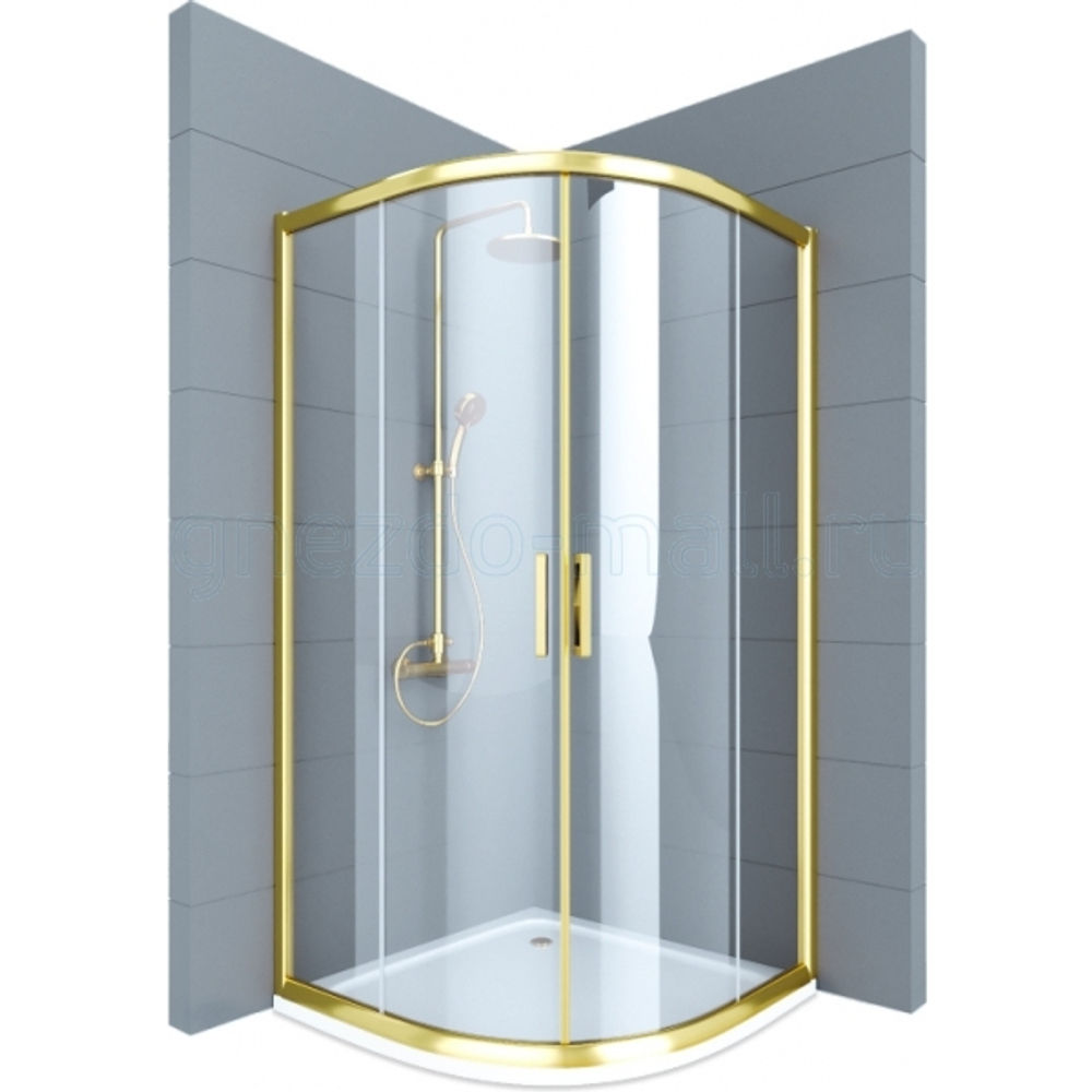 Душевое ограждение VIVIEN, 1000x1000x2000, профиль хром, стекло прозрачное, LUX-VIVI1010-NTRCR