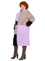 Зимняя удлинённая толстовка Лаванда