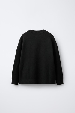 ZARA СВИТЕР С ПРИНТОМ "ГРАФФИТИ", ЧЕРНЫЙ