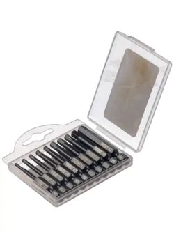 Набор намагниченных бит HEX (H2-H6) 50мм 10 предметов WURZ 4241