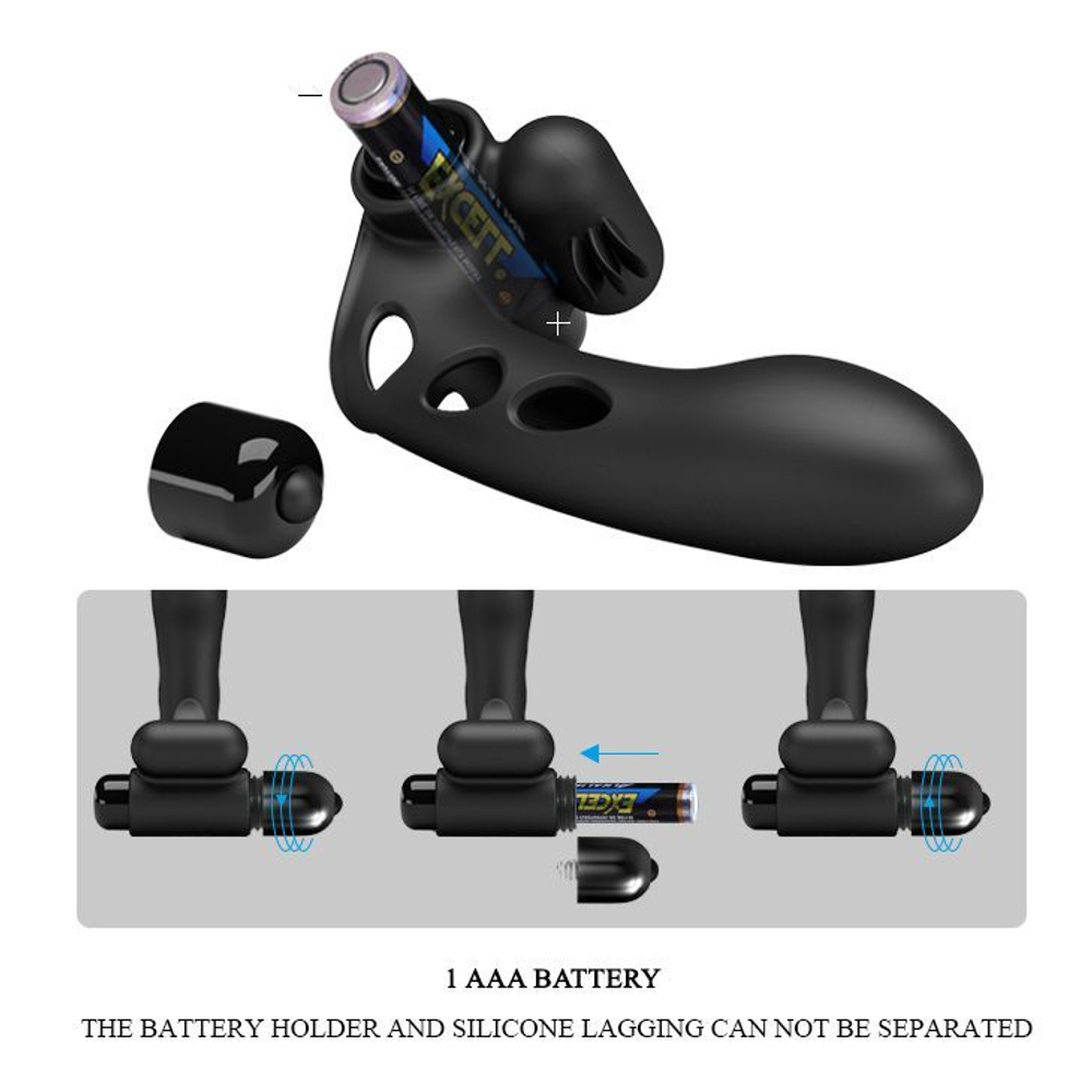 Вибронасадка на палец Baile Pretty Love Orlando, 9 см, с вибрацией