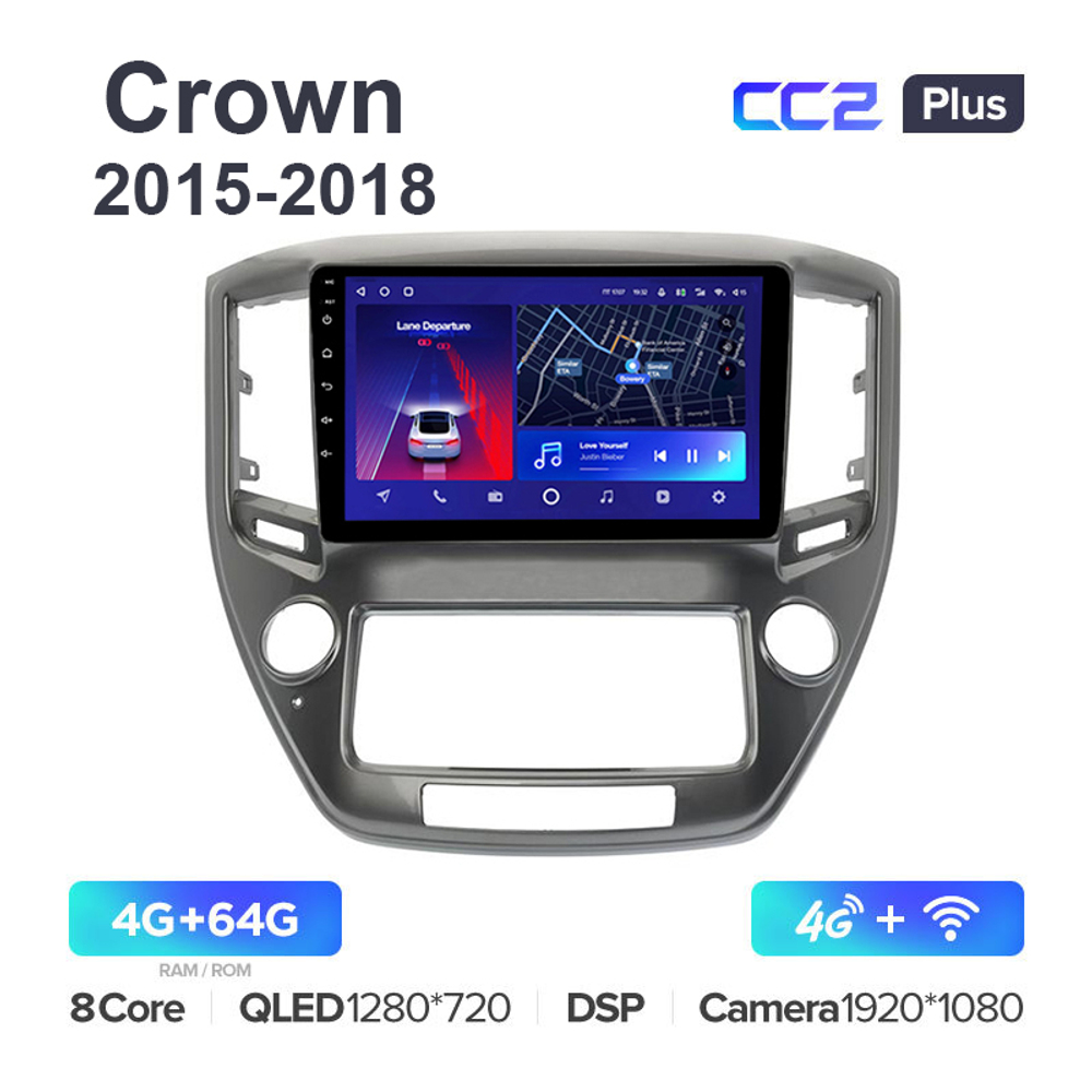 Teyes CC2 Plus 9"для Toyota Crown 2015-2018