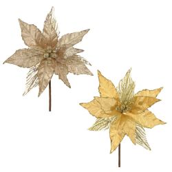 GAEM Цветок искусственный "Пуансеттия", L25 W25 H37 см, 2в.