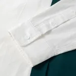 Сорочка Ymkashix Puff белая / изумрудная