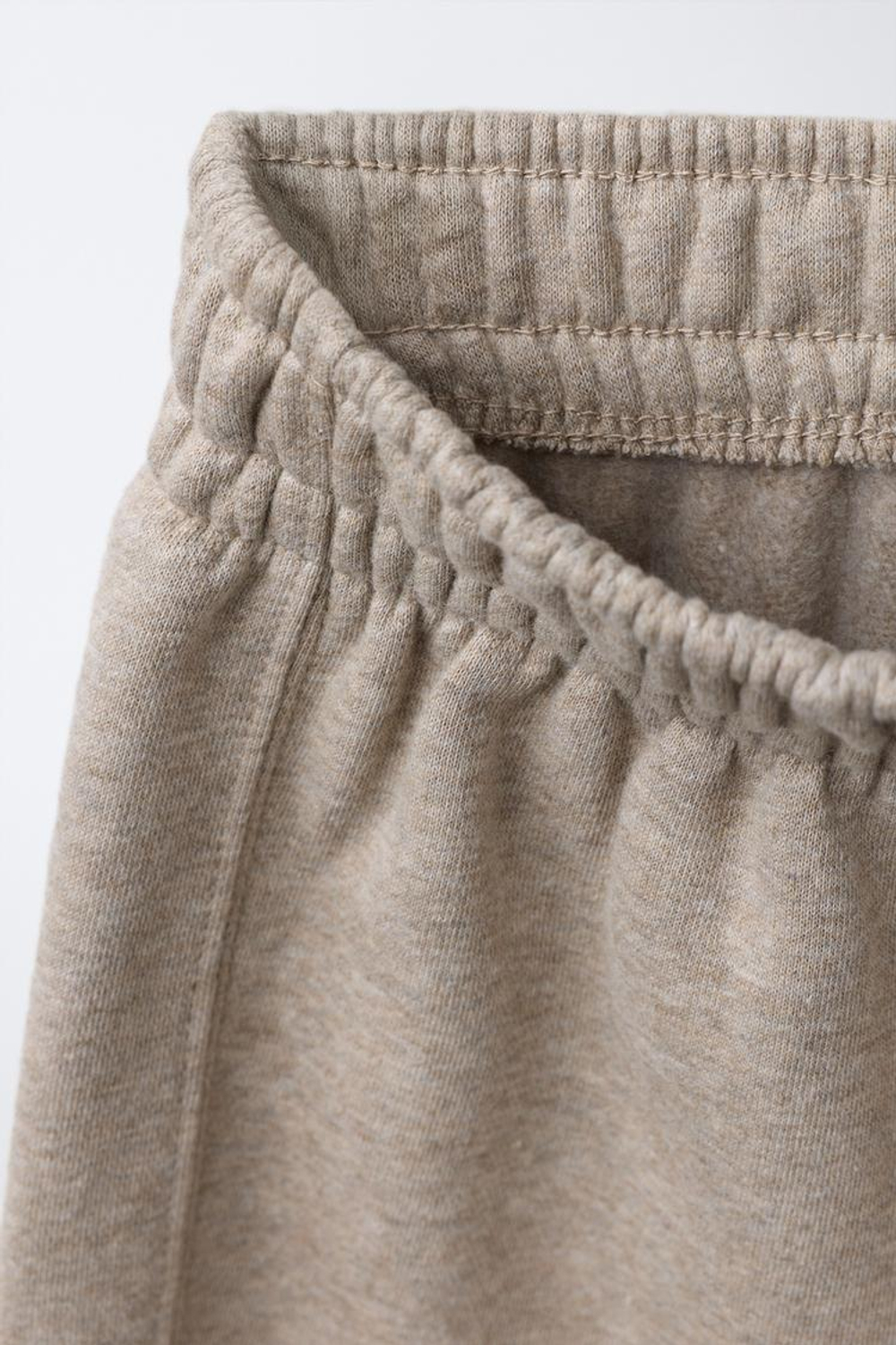 ZARA БРЮКИ-ДЖОГГЕРЫ BARREL, ПЕСОЧНЫЙ МЕЛАНЖ