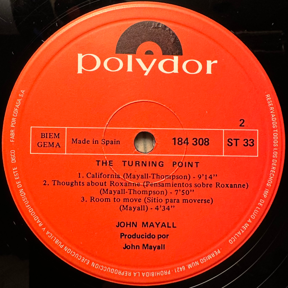 John Mayall - The Turning Point (Испания 1975г.)
