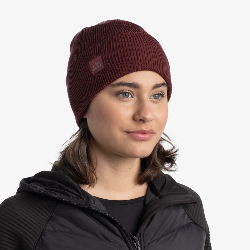 Шапка Buff Crossknit Hat Solid Mahogany Фото 2