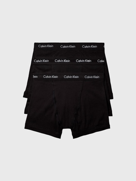Мужские трусы Calvin Klein боксеры-транки 3-Расk Cotton Stretch Black