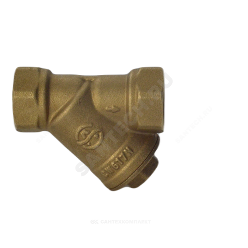 Фильтр магнитный сетчатый Y-образный латунь Ду 20 Ру20 G3/4" ВР 4006 с отверстием под пломб Aquasfera 4006-02