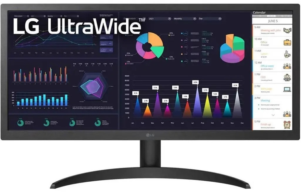 Монитор LG 26WQ500-B черный