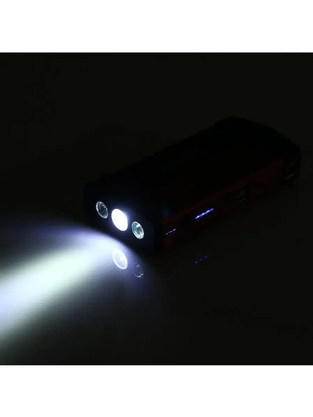 Пуско-зарядное устройство 6000 мАч, 3 LED, 2USB, DC 12V,