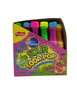 Кислая сахарная пудра в бутылках , микс вкусов