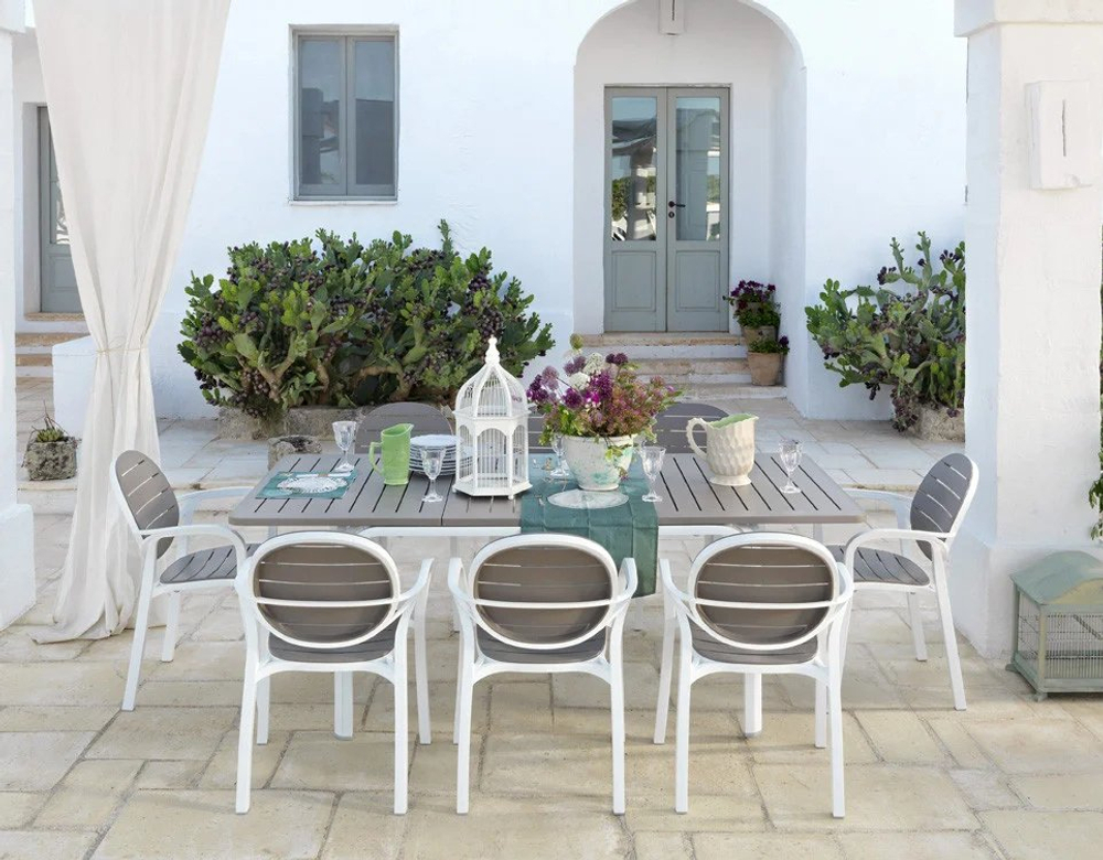 Кресло пластиковое Nardi Palma, белый, тортора