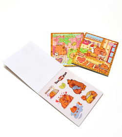 Блокнот наклеек "Капибара" 9 см оптом