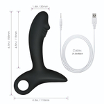 Черный силиконовый анальный вибромассажер Erokay (Цвет: черный)