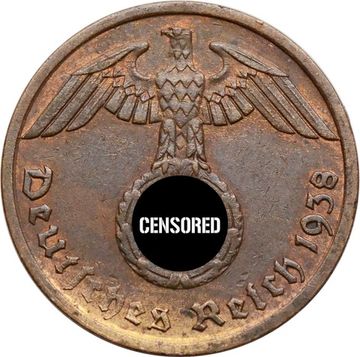 1 рейхспфенниг 1938 Германия (Третий рейх) "A"