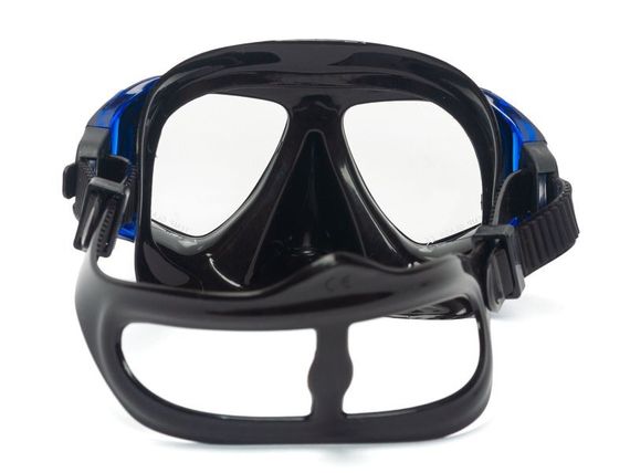 Маска Sargan Дельта Черный силикон Синяя рамка
