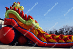 Коммерческий надувной батут "Змей Горыныч 2" 15*7*11 м