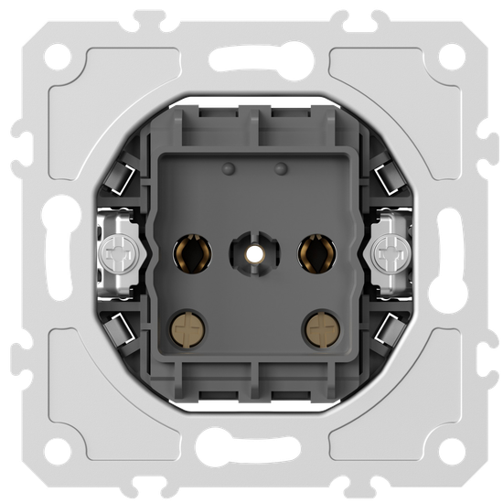 Механизм розетки без заземления 16А 250В~ на винтах,  серия DB