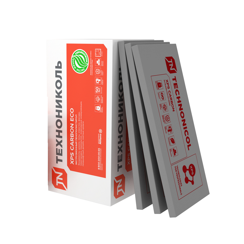 Экструдированнный пенополистирол XPS CARBON ECO (Технониколь) 1180x580x50мм 8шт/уп,  5,47м2