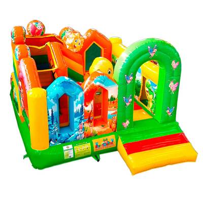 Коммерческий надувной батут «Друзья-зверята 3», 4*4*3 м