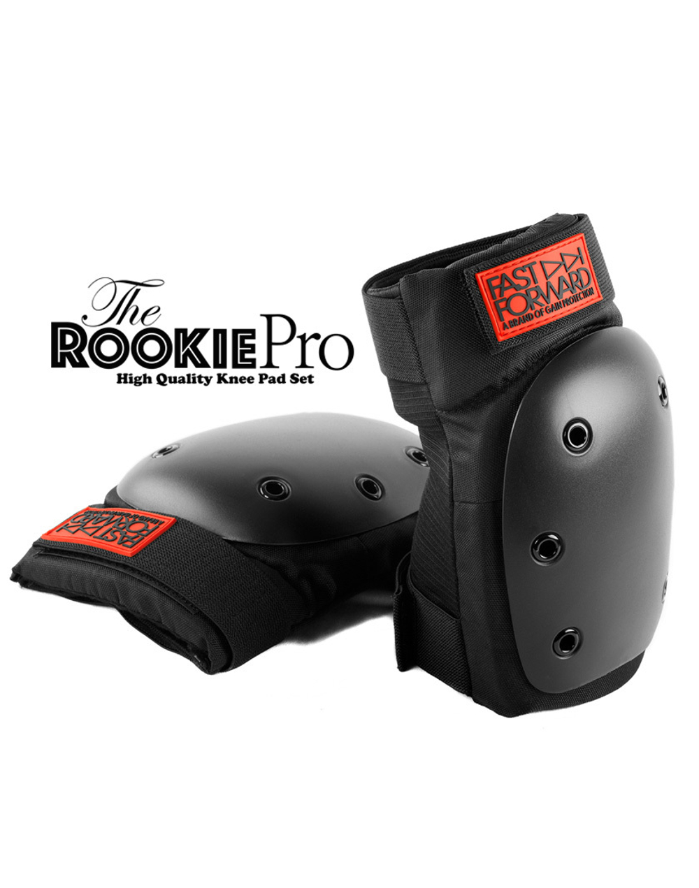 Защита на колени KNEE PADS set with new FFWD logo FAST FORWARD ROOKIE PRO XS(24-30см) черная GAIN NEW