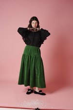 Юбка на кокетке из бархата, "12 месяцев"