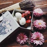 Подарочный набор конфет ассорти: миндаль-кокос, какао-кокос и кешью-фисташка (20 шт)