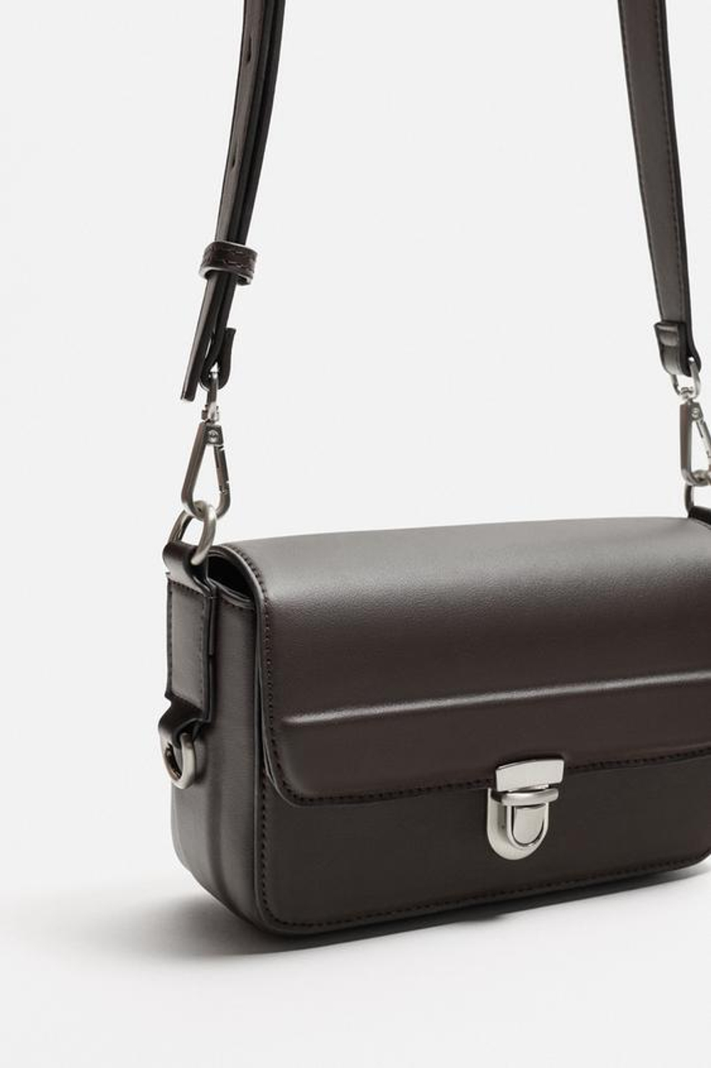 ZARA ОДНОТОННАЯ СУМКА, КОРИЧНЕВЫЙ