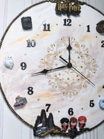 Авторские настенные часы с игрушками "Гарри Поттер" 40см