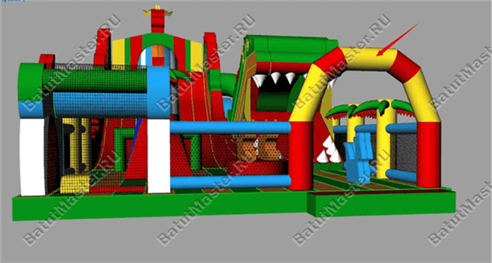 Большая и высокая горка "Змей Горыныч 3" 17*10*9 м