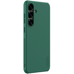 Усиленный чехол зеленого цвета (Dark Green) от Nillkin для смартфона Samsung Galaxy S25+ Плюс, серия Super Frosted Shield Pro