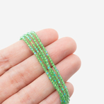 Шпинель синтетическая с эффектом иризации, оттенок "Яблоко", 2мм, шар, микроогранка