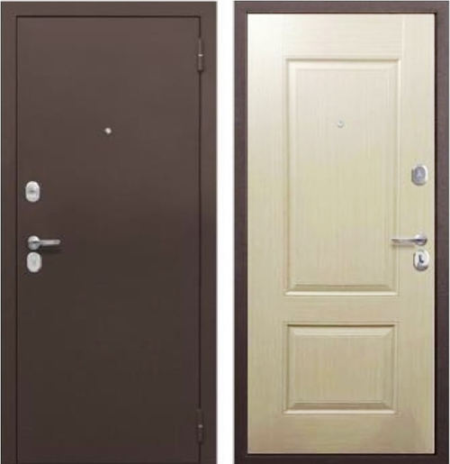 Дверь входная 7см Тайга антик медный  /бежевый клен/каштан