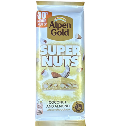 Шоколад Alpen Gold Super Nuts Миндаль и кокосовая стружка 120 гр