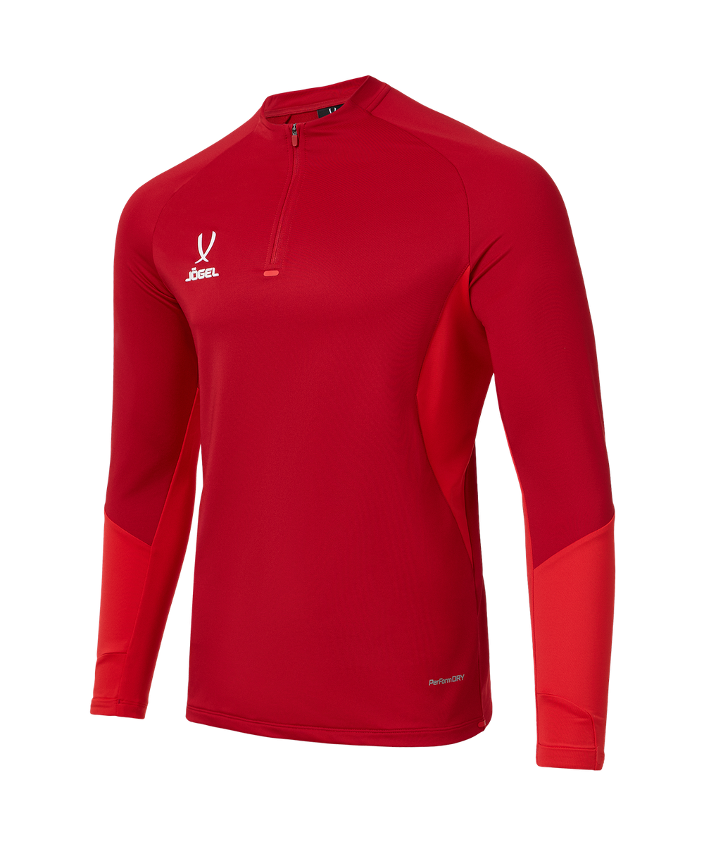 Джемпер тренировочный JOGEL PREMIER PerFormDRY Training Zip Top, темно-красный/красный