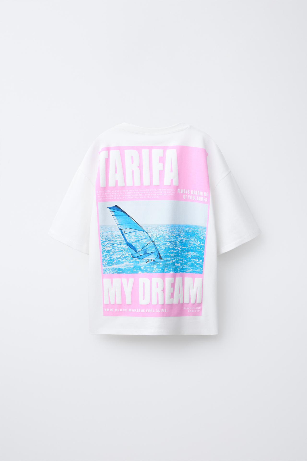 ZARA ФУТБОЛКА С ПРИНТОМ «ГОРОД», БЕЛЫЙ