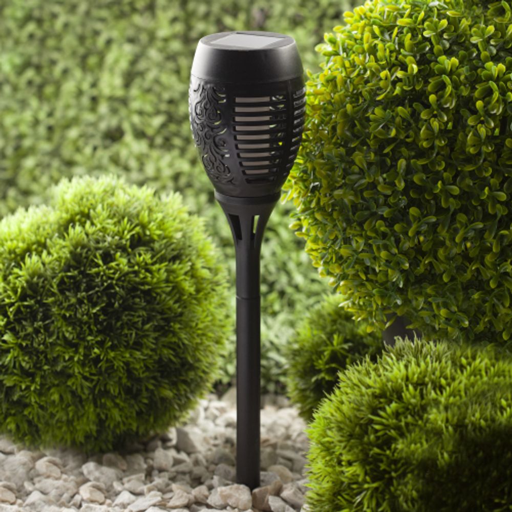 Светильник уличный ЭРА ERASF012-34 Факел на солнечной батарее 50 см | Садовые декоративные светильники