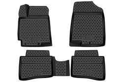Коврики Standard, 3D в салон для HYUNDAI Solaris (I, Iр), 2010-2017, сед., хб., 4 шт. (полиуретан, чёрные) Element.NLC.3D.20.59.210